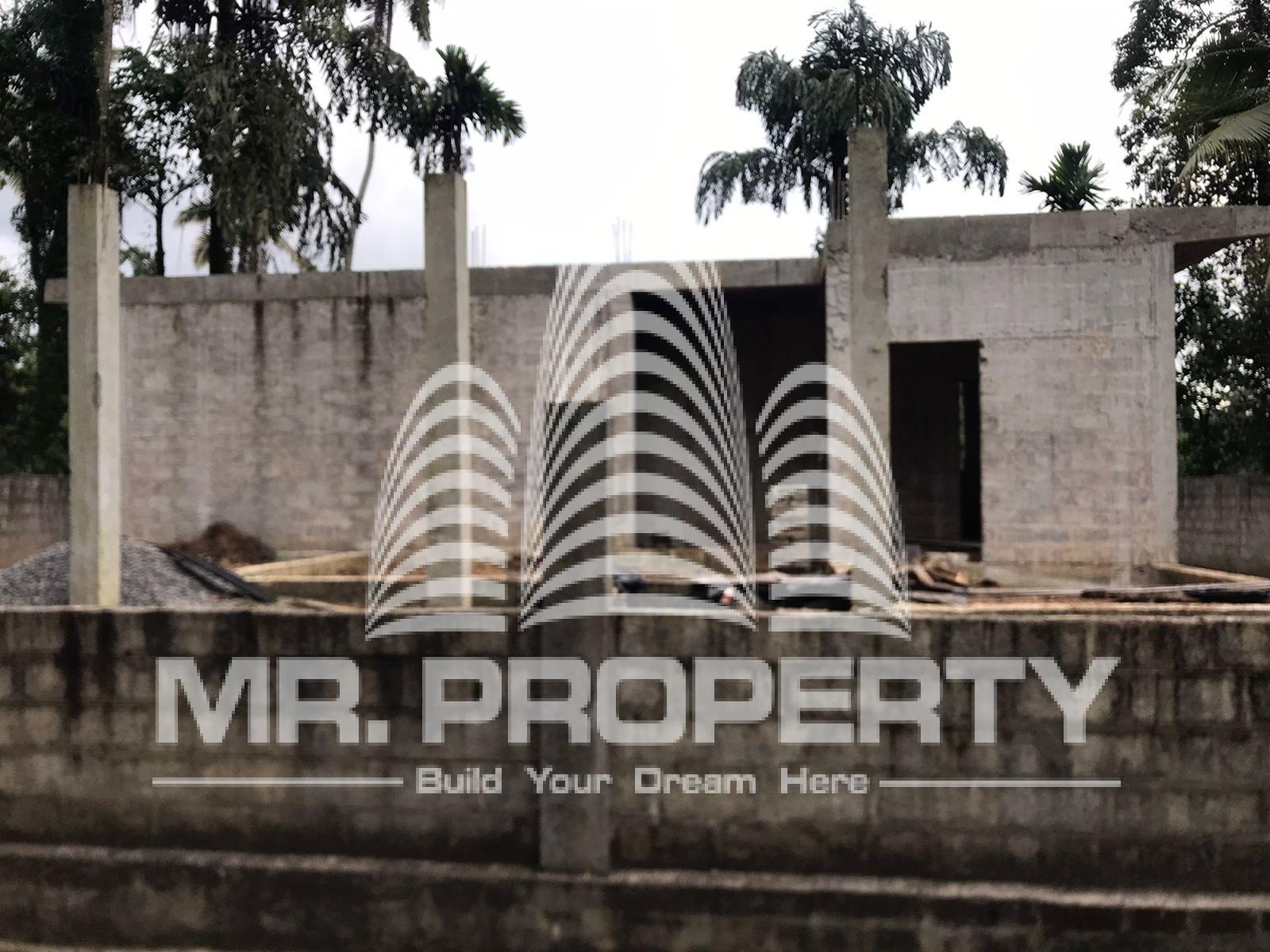 Half build house and land for sale