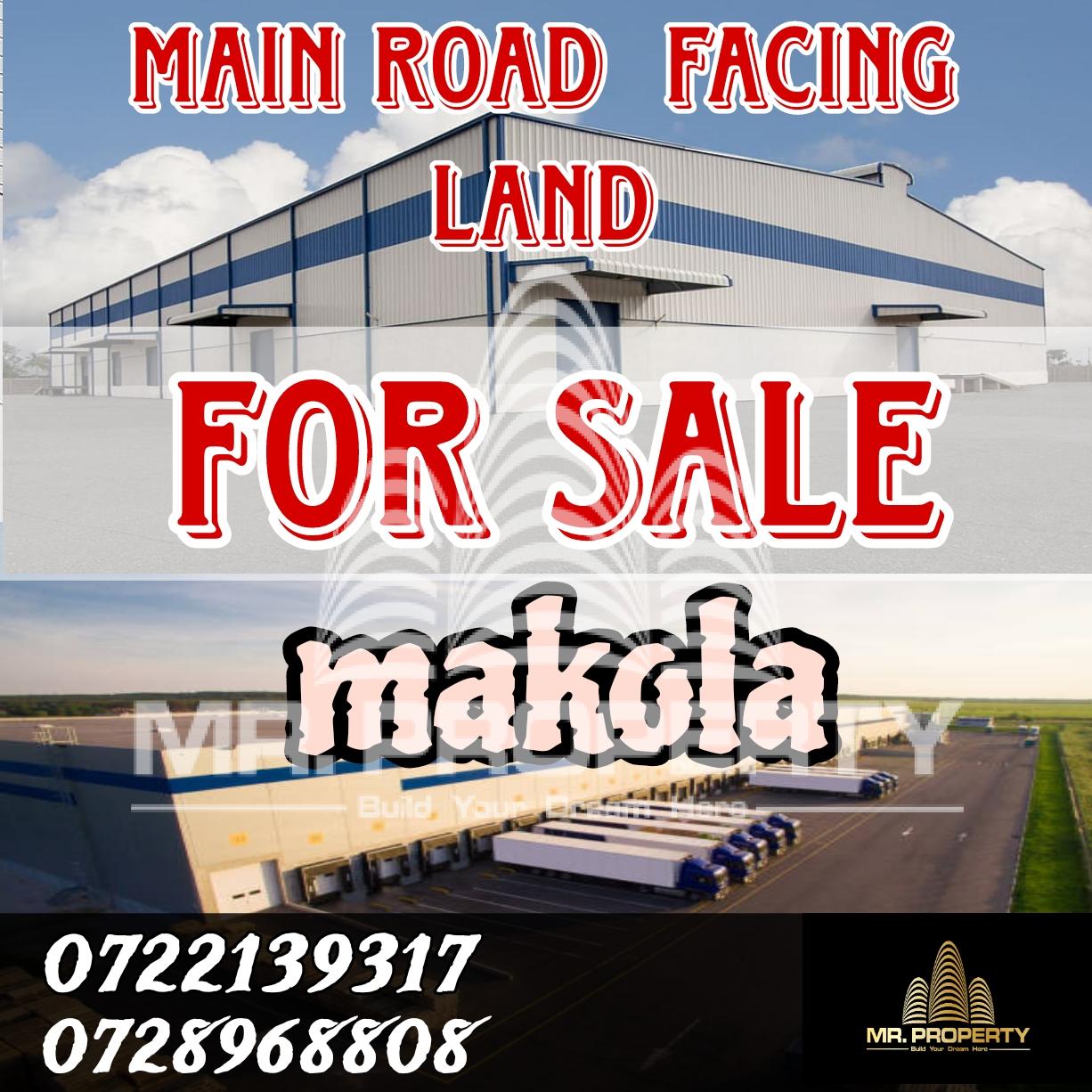land for sale main road facing makola